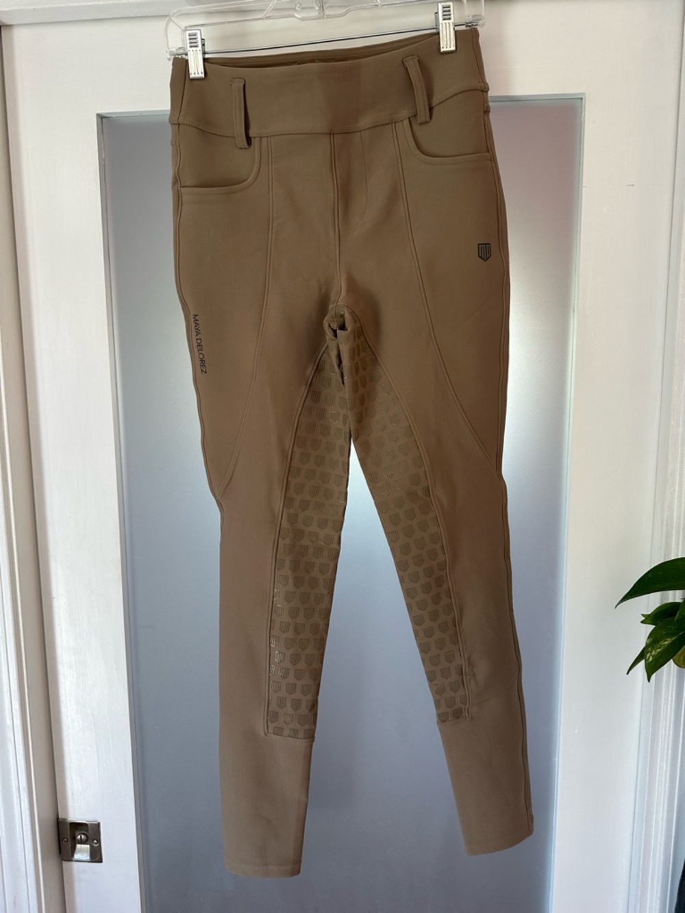 Maya Delorez Women's Compression Full Seat Silicone Tan Riding breeches